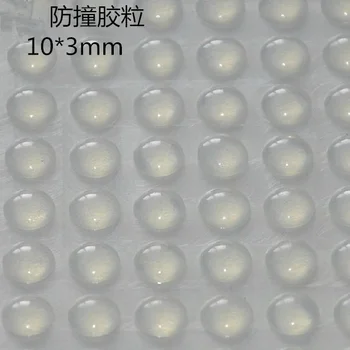 1000 GAB. 10mm x 3mm skaidrs, anti slip silikona gumijas, plastmasas buferi, izpūtēju amortizators, 3M pašlīmējošo silikona pēdas spilventiņi
