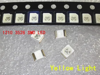 1000PCS 3528 Balta Sarkana Zaļa Zila Dzeltena Silti balta Vēsi Balta Super Spilgtas Gaismas Diode SMD 1210 LED