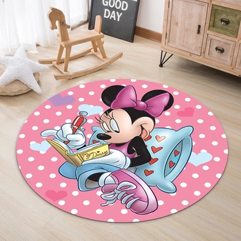 100cm Minnie Mouse Baby Spēlēt Paklāji Apaļā Bērniem, Segas, Rotaļlietas, Bērnu Paklājs Jaunattīstības Mat Paklājs Anti-slip Doormat Guļamistabas Paklāju