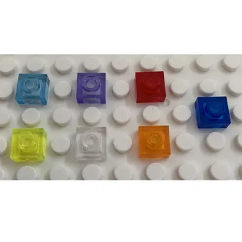 100g/daudz 1X1 Plānas Ķieģeļu Mazu Daļiņu Pārredzamu Daļas Saderīgs ar pazīstama zīmola divdimensiju Koda rotaļlietas bērniem