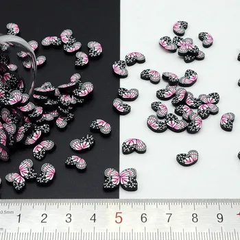 100g/daudz Polimēra Māla Tauriņš Sprinkles Jauki konfeti Amatniecības Pieņemšanas, DIY
