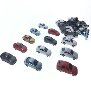 100gab 1:150 Mēroga Arhitektūras ABS Plastmasas Modeli, Krāsotas Auto Rotaļlietas Miniatūras Krāsu Automašīnas Diorāma Modelis Ēku pagatavošanas Komplekti