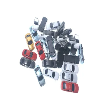 100gab 1:150 Mēroga Arhitektūras ABS Plastmasas Modeli, Krāsotas Auto Rotaļlietas Miniatūras Krāsu Automašīnas Diorāma Modelis Ēku pagatavošanas Komplekti