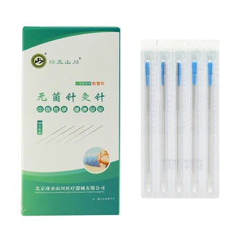 100GAB *5box Sterilā akupunktūras adatas vienu adatu viena caurule vienreizējās lietošanas akupunktūras adatu caurule ar adatu 500pcs