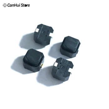100gab 6*6*5 SMD Klusuma pogas silikona tastatūra INSTOCK Black Sazinieties Kluss Slēdzis, 6x6x5mm