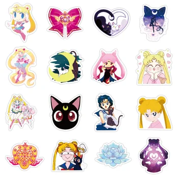 100gab Anime Sailor Moon Uzlīmes PVC Grafiti Decal Usagi Tsukino Skeitborda Uzlīme Klēpjdatoru Ūdensizturīgs Čemodāns, Auto Uzlīmes