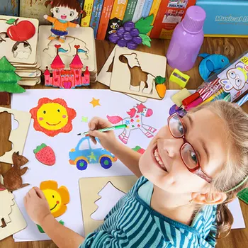 100gab Bērnu Rotaļlietas, Rotaļlietas, Zīmēšanas Krāsošana Valdes Bērniem, Radošās Doodles Agrīnās Mācīšanās Izglītības Rotaļlieta, Zēns, Meitene Uzzinātu, Zīmēšanas Rīki