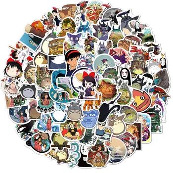 100GAB Karikatūra Anime Dedzīgs Prom Uzlīmes Totoro Seja Cilvēks DIY Bērniem, Kancelejas preces Klēpjdatoru Skeitborda Ģitāra Gudrs Uzlīme