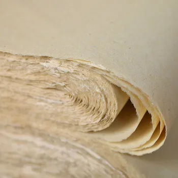 100gab Xuan Papīra Spalvu Papel Arroz Kaligrāfijas Rakstības Praksi Daļēji-Raw Rīsu Papīra Ķīniešu Tintes Glezna Īpašu Rīsu Papīra