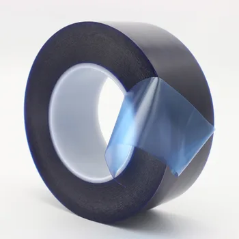100M PVC Pārklājumu Zila Lente Augstu Temperatūru, Skābju Bāzes Zilā Filmas Lenti Nerūsējošā Tērauda Metāla Virsmas Aizsargājošu Plēvi Blue