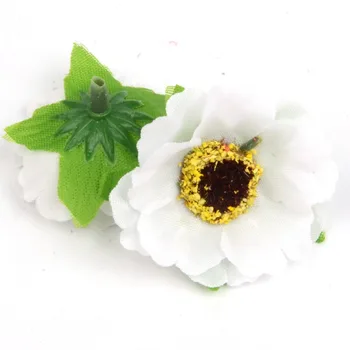 100pcs/daudz 4Cm Mini Magoņu Zīda Ķiršu Ziedi Mākslīgo Rožu Ziedu Galvas, Kāzu Dekorēšana DIY Scrapbooking Vainags