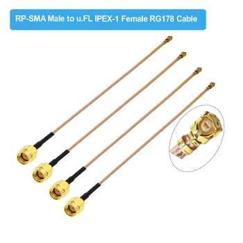 100PCS/Daudz SMA IPEX RG178 Kabelis, RP-SMA / SMA Male, lai uFL/u.FL/IPX/IPEX-1 Sieviešu RF Koaksiālie Bize WIFI Antenas Pagarinājuma Kabelis,