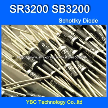 100pcs/daudz SR3200 SB3200 3A/200V Schottky Diode