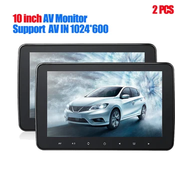 1024*600 ar HD Radio AV monitors auto radio ar DVD Atskaņotāju 10 Collu TFT Ciparu LCD Ekrāns Auto Pagalvi Spēlētājs Touch Monitor