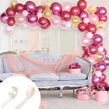 102pcs Balonu Vainags Komplekts Rožu Zelta Konfeti Ballon Ilgi, Rozā, Baltā Zelta Lateksa gaisa Baloni Pack baby dušas dzimšanas dienas svinības