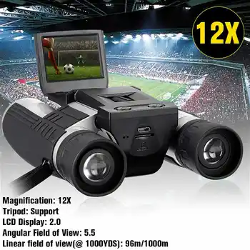 1080p 5MP 12X HD LCD Ekrānu, Digitālo Kameru, Teleskopu Binokļi Foto Kameras Video 96m/1000m COMS USB Ieraksta Sensors