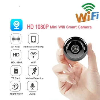 1080P Bezvadu Mini IP Kamera HD IS Nakts Redzamības Mikro Kamera Mājas Drošības uzraudzības WiFi bezvadu Baby Uzraudzīt Kamera