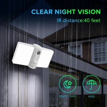 1080P Drošības Kameras Āra Ūdensizturīgs LED Lampas, 2-Way Audio, Prožektors, Nakts Redzamības Wifi Webcam IP65 Novērošanas Kameru 32G