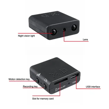 1080P HD Mini Kameras XD IS SAMAZINĀT Videokamera Infrasarkano Nakts Redzamības Pen Fotokameru, videokameru, Kustības detektors Cam Micro