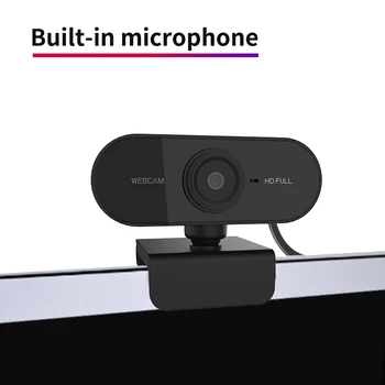1080P HD Webcam Autofokusu Web Kameras Cam PC Klēpjdators, Desktop ar Mikrofonu