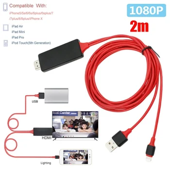 1080P HDMI Adaptera Kabeli, lai Lightning Digitālo AV Adapteri iPhone X 8 7 6 6S, 8 Pin USB uz HDMI Vadu, lai ipad Mini Gaisa Pro