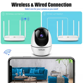 1080P Home Security, IP Kamera 2.0 Megapikseļu Audio Bezvadu Mini Kamera Nakts CCTV Bezvadu Baby Monitor