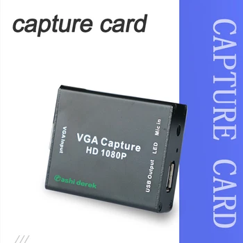 1080P VGA Uztveršanas Kartes USB2.0 Izejas VGA Signāla Ieejas Neatkarīgu Audio Inout Nav Spēka, Nepieciešams Modulis Disks-bezmaksas Nav Plug-in