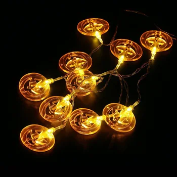 10Lights Karājas Halloween Dekoru Ķirbji/Ghost/Spider/Galvaskausa LED String Gaismas Laternas Lampas DIY Mājās Āra Grupa Krājumi