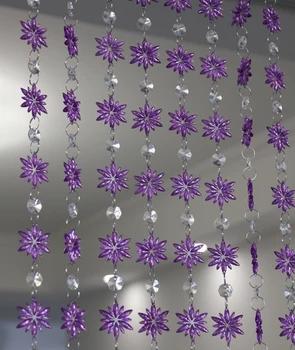 10m / Interjers, interjera piederumi akrila violeta pērlīšu aizkaru kāzu rotājumi fona
