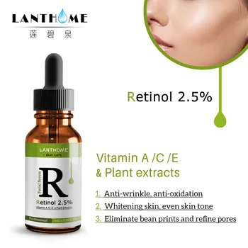 10ml Retinols A Vitamīna 2.5% un hialuronskābes Serums ar Anti-aging Antioksidants Pretgrumbu Balināšanas Serums Ādas Kopšanai