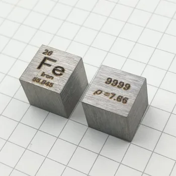 10mm (Fe≥99.9%) Wiredrawing Augstas Tīrības 4N Ferrum Cube Elementu Periodiskā Cube Fe Roku darbs DIY Amatniecības Displejs