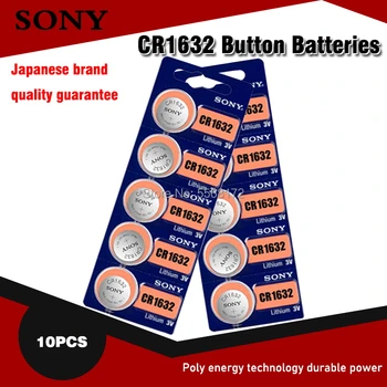 10pc/daudz Oriģinālu Sony CR1632 Poga Šūnu Akumulatoru Skatīties Auto Tālvadības Atslēgu cr 1632 ECR1632 GPCR1632 3 v Litija Bateriju