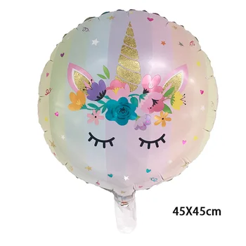 10pcs 18inch unicorn Ziedi Balonu globos Bērnu dzimšanas dienu unicorn puse, kāzu dekorēšana piederumi bērniem, Hēlija baloni,