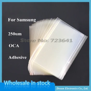 10pcs 250um OCA Optisko Skaidru Līmi Samsung 5. Piezīme 4 S8 plus S6 S7 malas S5 S4 S3 A5 A7 Touch Stikla Lēcu Plēves Uzlīmes Līme
