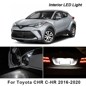 10Pcs Balts Canbus led Automašīnas salona gaismas Pakete Komplekts Toyota CHR C-AP 2016 - 2020 led Interjera galda Lampas Kupols ar Cimdiem