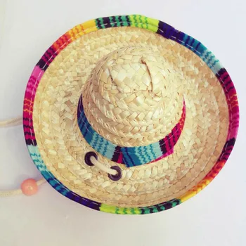 10Pcs Dabas Salmu Meksikāņu Cepure Mini Sombrero, Bērnu Dušas, Dzimšanas dienas Partijas Apdare Tabletop Grupa Krājumi