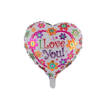 10pcs/daudz 18inch sirds baloni kāzu Valentīna Dienu, es mīlu tevi, Alumīnija folijas, hēlija globos kāzu dekori globo baloni