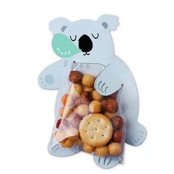 10Pcs/Daudz Cute Karikatūra Dzīvnieku Cookie Konfektes Soma Kāzu Baby Dušas Dzimšanas dienas svinības DIY Dāvanu Maisiņi Cepumi Cepšanas Dāvanu Iepakojums