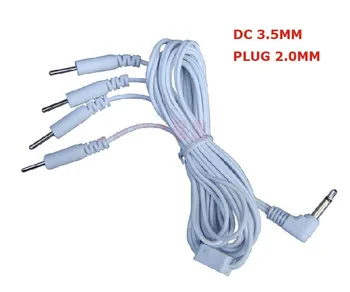 10pcs/daudz DC 3,5 MM pin stilu 4 1 veids elektrodu vadi/kabelis ciparu terapijas mašīna,novājēšanu massager