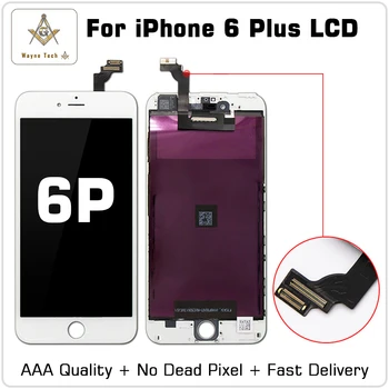 10PCS/DAUDZ Grade AAA LCD Displejs Ekrāna komplektu Ar Aukstā Līme Rāmis iPhone 6 Plus Bezmaksas Piegāde DHL