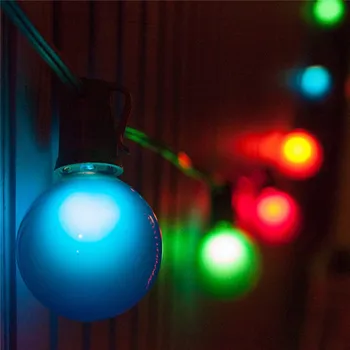 10pcs/daudz LED Globe Spuldzes 1W E27 G45 Spuldzes Ziemassvētku Eglītes Rotājumu Halloween Blowup Laternu Krāsains Balta, Zaļa, Sarkana