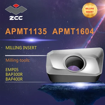 10pcs/daudz ZCC cnc virpu, cementēta karbīda slīpēšanas plāksnes APMT1135 APMT 160408 par frēzes EMP05 BAP300R frēzēšanas instruments