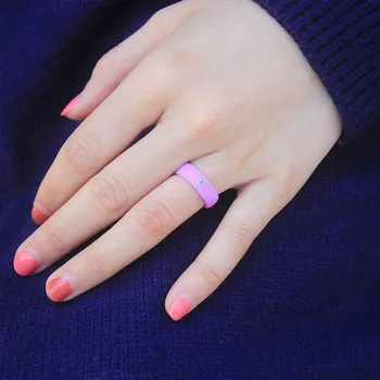 10pcs Modes Rhinestone Silikona Gredzeni Sievietēm, Kāzu Gumijas Lentes Hipoalerģiska Crossfit Elastīgu Silikona Pirkstu Gredzeni