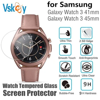 10PCS Rūdīts Stikls Screen Protector for Samsung Galaxy Skatīties 3 45mm & 41mm Kārta Smart Skatīties Aizsardzības Plēves