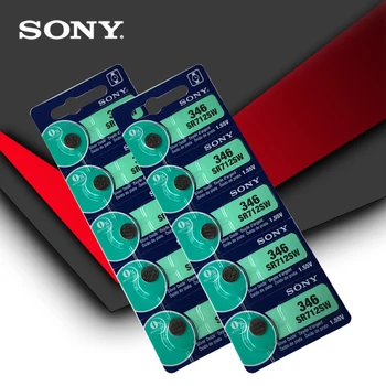 10pcs Sony Oriģināls 346 SR712SW 1.55 V Sudraba Oksīda Pogu Monēta Šūnu Akumulators ražots JAPĀNĀ