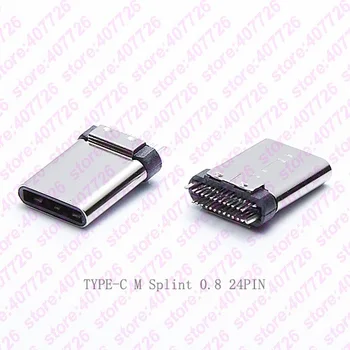 10PCS USB 3.1 ātrgaitas Datu Pārsūtīšanas Veida-C Savienotājs Šinas 0.8 24PIN Sērijas L=9.3/10.5/10.7 mm Sieviešu Jack Ligzda