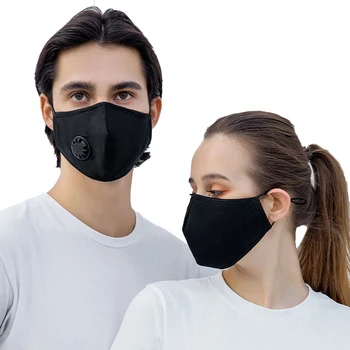 10PCS vairākkārt lietojamu Auduma Sejas Maska, Elpošanas Vārsts masque tissus (Unisex) Anti-putekļu Black Aizsardzības Muti Cover vāciņus maska Mascarilla