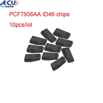 10PCS X PCF7936AA Tukšu Transponderu Mikroshēmu Plānošanas Kopēt Nomainīt Auto Zaudēja Taustiņu ID46 chip