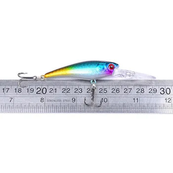 10PCS Zvejas Zivju Topwater Bass Crankbaits Kloķa Platgalve lure āķis ēsmas 9cm/7.g