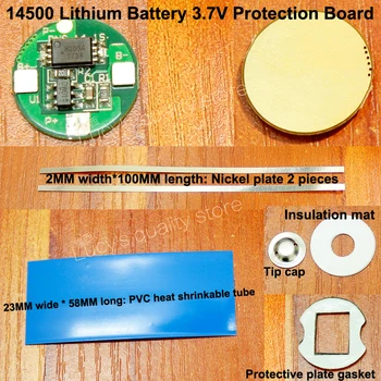 10set/daudz 14500 litija akumulators aizsardzības pārvalde 3,7 V anti-pārmaksa, un vairāk atbildības par 1 string polimēru baterija